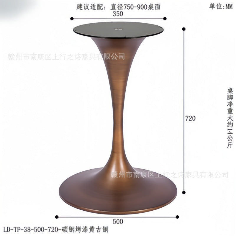 Tulip stainless steel hardware bedside table hotel b&b engineering horn feet light luxury living room corner table factory wholesale