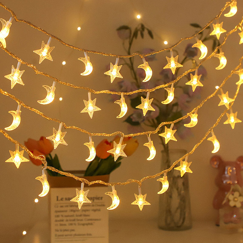 LED lights string star lights small lights Christmas string lights solar battery box camping atmosphere ins decorative lights