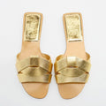 Za 2023 spring new women's square toe criss-cross flat sandals - minimalist, versatile, outdoor slides for women