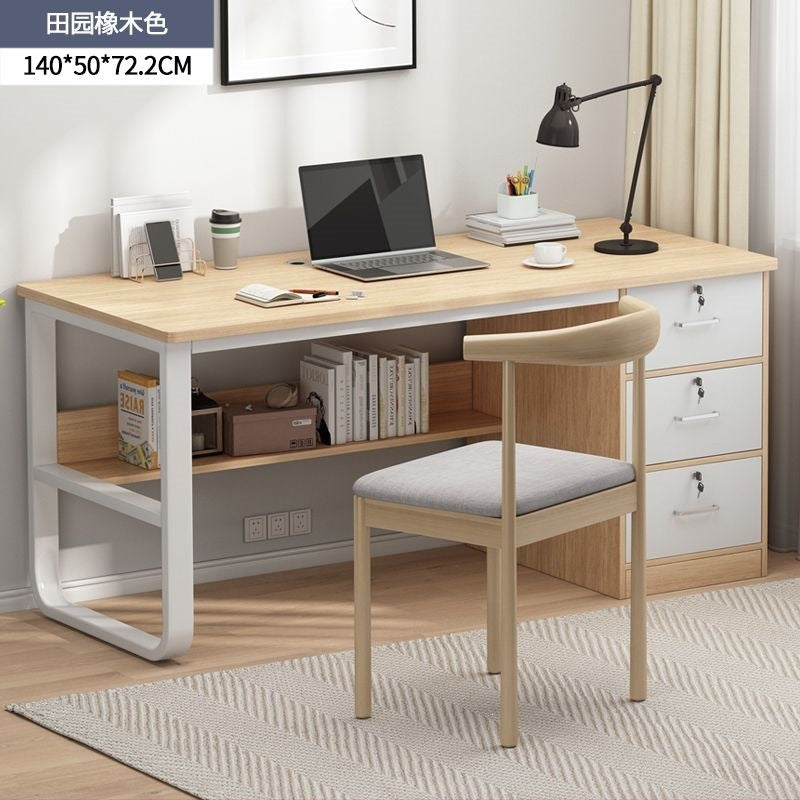 Office desk desktop home bedroom desk office desk boss table simple rental house with drawer computer desk no