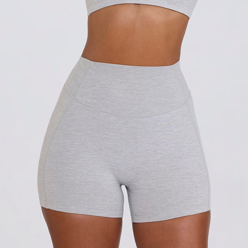 peach butt tummy-tight yoga pants for women outwear running sports quick-drying fitness pants three-quarter shorts