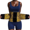 new arrival high elastic waist trainer belt red and yellow leopard print shaping slimming belt abdominal control female waist trainer