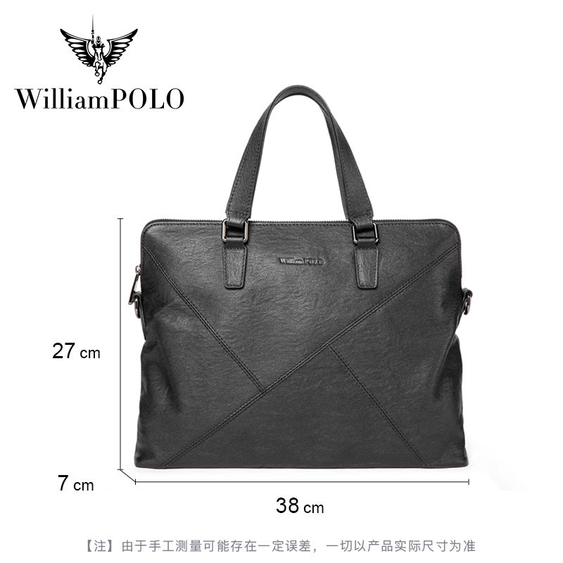 Emperor Paul Men's Briefcase Business Leather Men's Bag Large Capacity Shoulder Crossbody Bag Office Handbag Wholesale