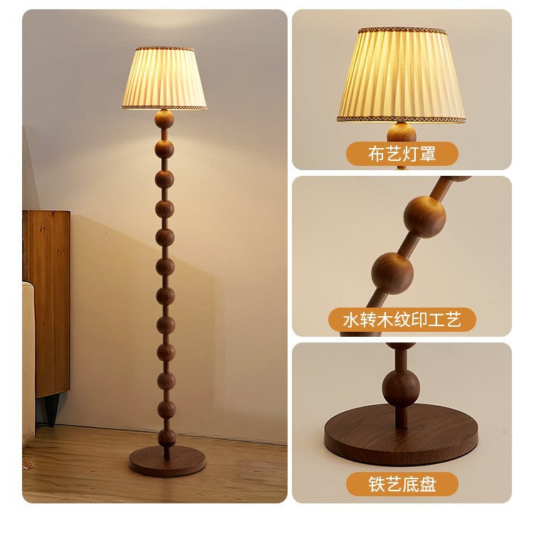 Wabi Sand Wind Floor Lamp Medieval Living Room Next to the Sofa High-end Retro Warm New Chinese Atmosphere Vertical Desk Lamp