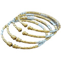 Wholesale cross-border middle eastern gold-plated cuff bangle, one-size-fits-all two-tone bracelet, bridal party gift