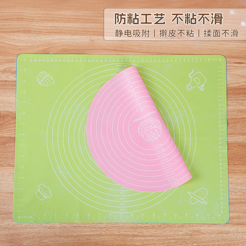 Food-grade silicone kneading mat - multi-purpose anti-spill dough rolling mat for dumplings - silicone kneading pad for home baking