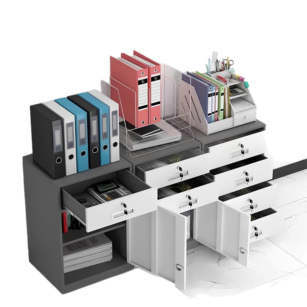Under-desk filing cabinet, document cabinet, tool storage cabinet, metal low cabinet, storage cabinet with drawers, small lockable cabinet