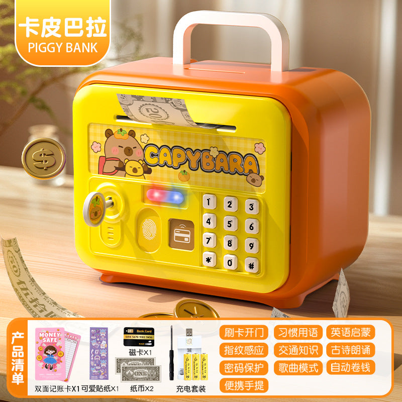 Nezha kids boys and girls piggy bank safe cabinet key password box savings coin storage storage