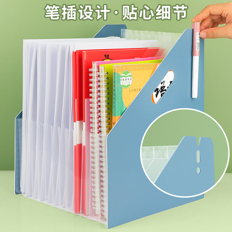 Huajie organ bag vertical multi-layer insert folder classification storage box finishing bag test paper high school student paper