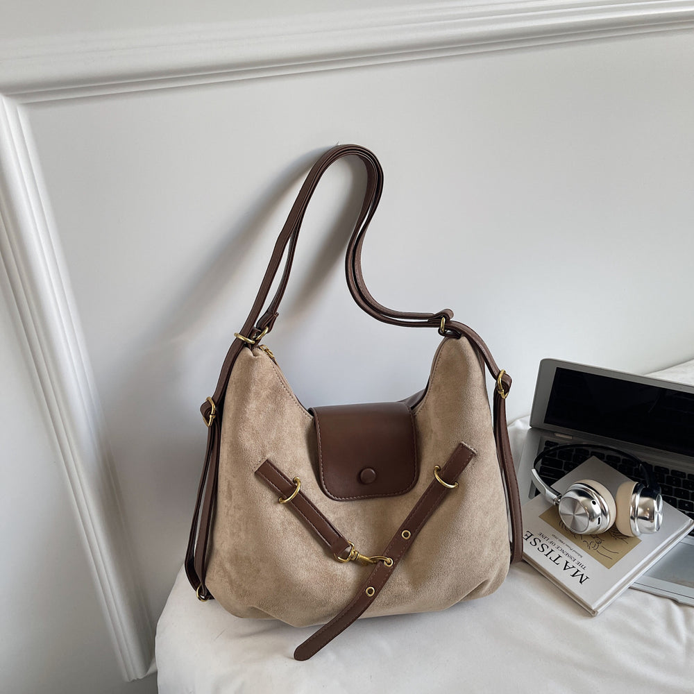 Multifunctional single and double shoulder bag, large capacity tote bag, autumn new arrival leopard print trendysatchel bag, work clothing bag