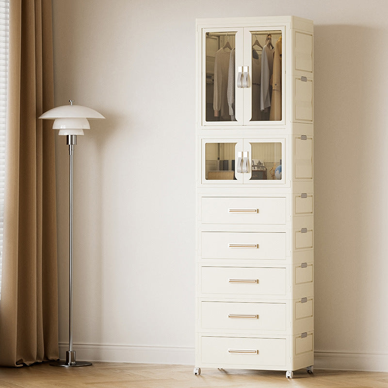 Children's Wardrobe Bedroom Household Storage Cabinet Baby Storage Box Toy Clothes Storage Box Plastic Folding Locker