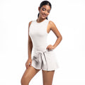 New anti-exposure tennis skirt jumpsuit yoga outfit tank top all-in-one fitness suit golf dress breathable women's
