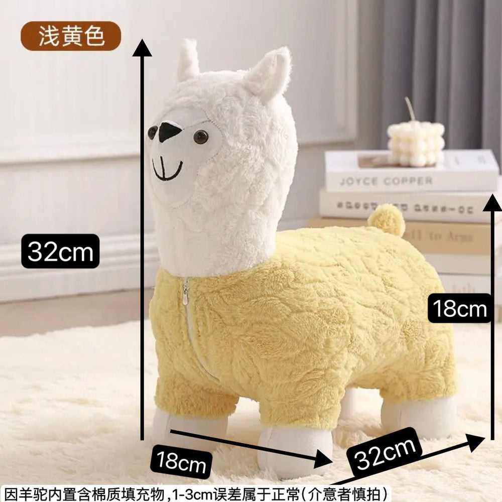 Extra large creative alpaca stool, accessible luxury animal stool, floor-standing handmade ornaments, scandinavian style shoe changing stool, festival