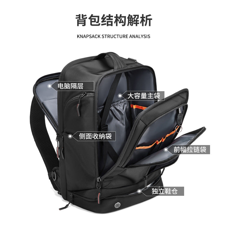 New backpack men's business commuter large-capacity travel bag crossbody gift print logo lightweight men's backpack