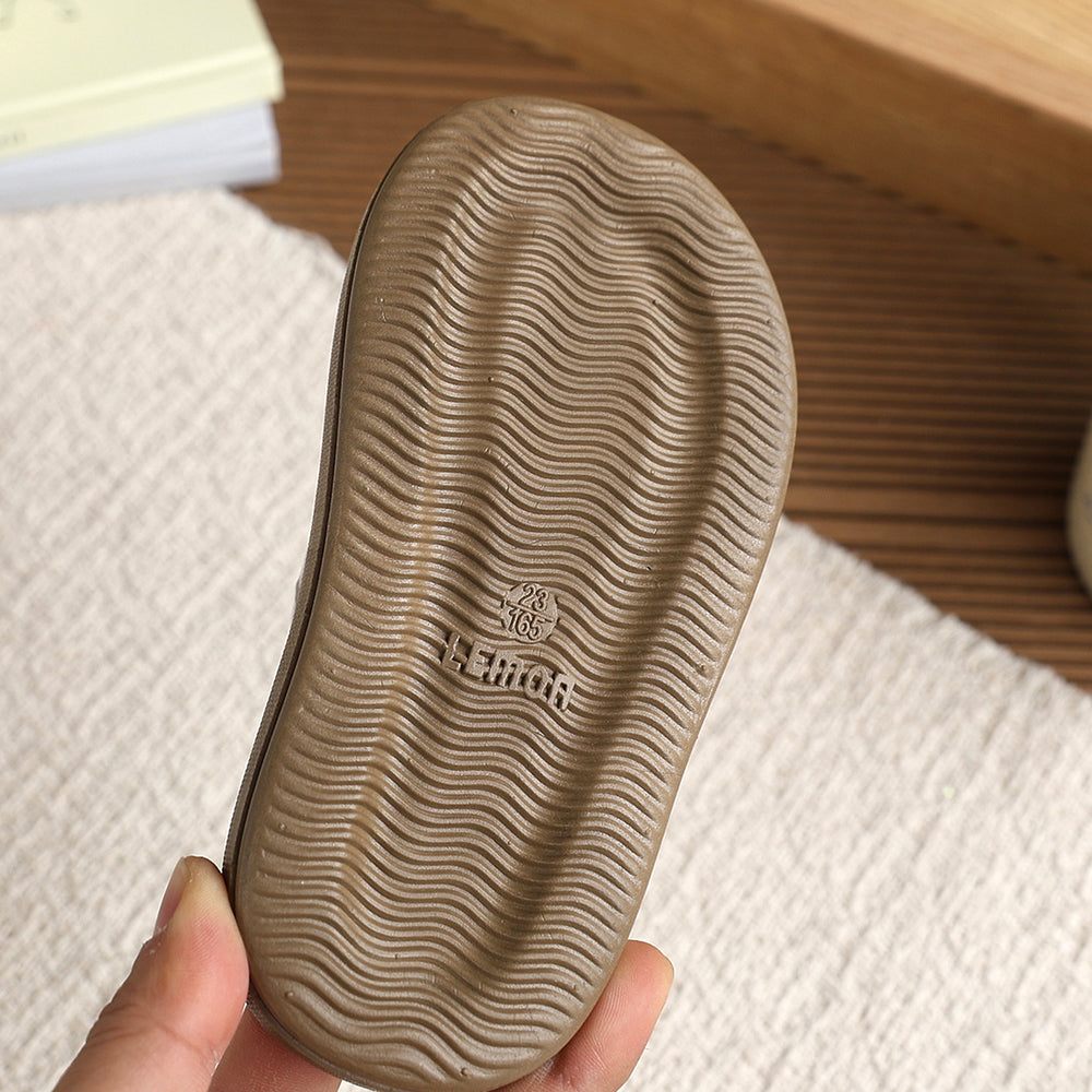 Vancahao kids' hollow-out sandals:  summer new collection - baby flat-heel closed-toe slides, girls' slip-on half sandals