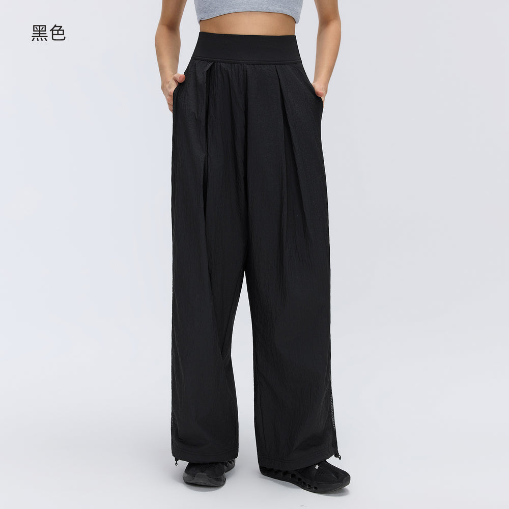 Loose fit straight leg athletic pants - women's spring/summer lightweight outdoor running fitness versatile commute casual trousers d26028