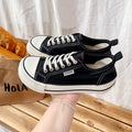 2026 spring new arrival simple canvas shoes for female students k-styleeasiest for match one-legged ugly thick-soled sneakers big toe women's shoes