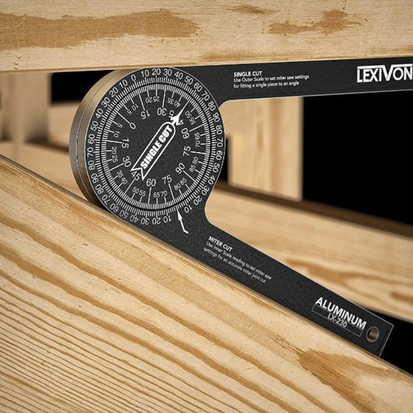 Woodworking Cutting Positioner Aluminum Alloy Gauge Angular Gauge 360 Horizontal Angle Scribing Ruler Angular Gauge High Precision