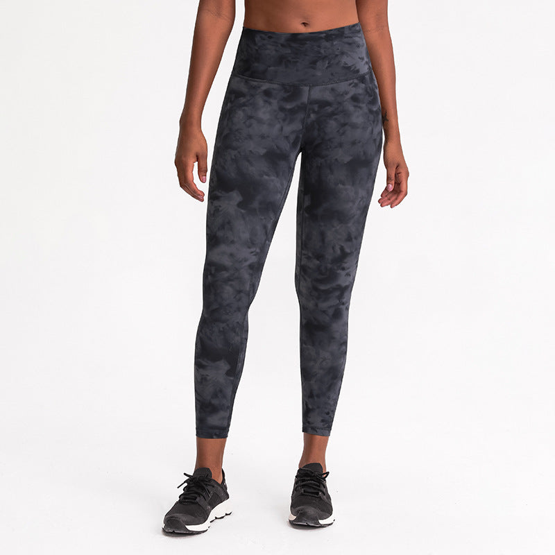 Naked feeling fitness yoga pants high waist hip lifting abdominal training running sports pants outwear tight nine-point pants d19037