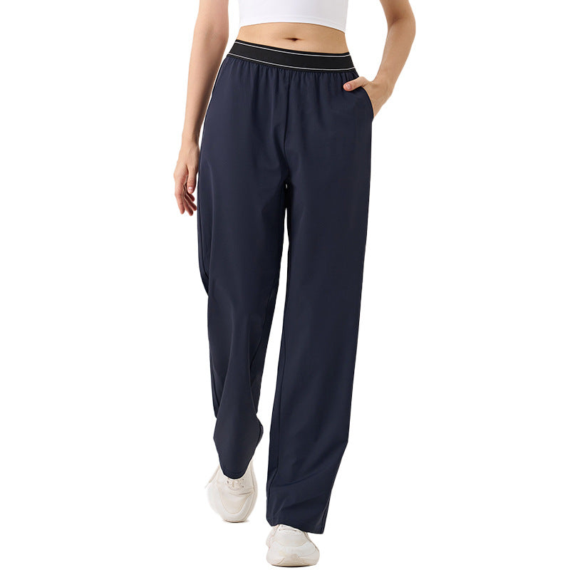 New outdoor running trousers - straight leg, loose fit, lightweight, stretchy, quick-drying, fitness pants with pockets - workwear casual style