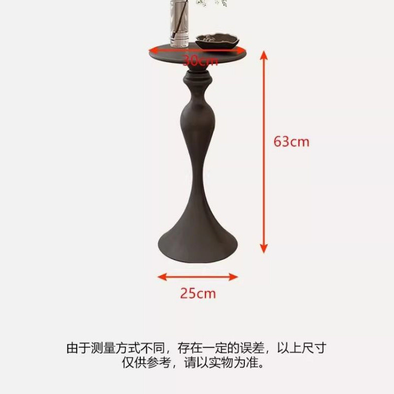 Popular ins style corner nordic simple modern small apartment bedside living room sofa coffee table iron round table side table