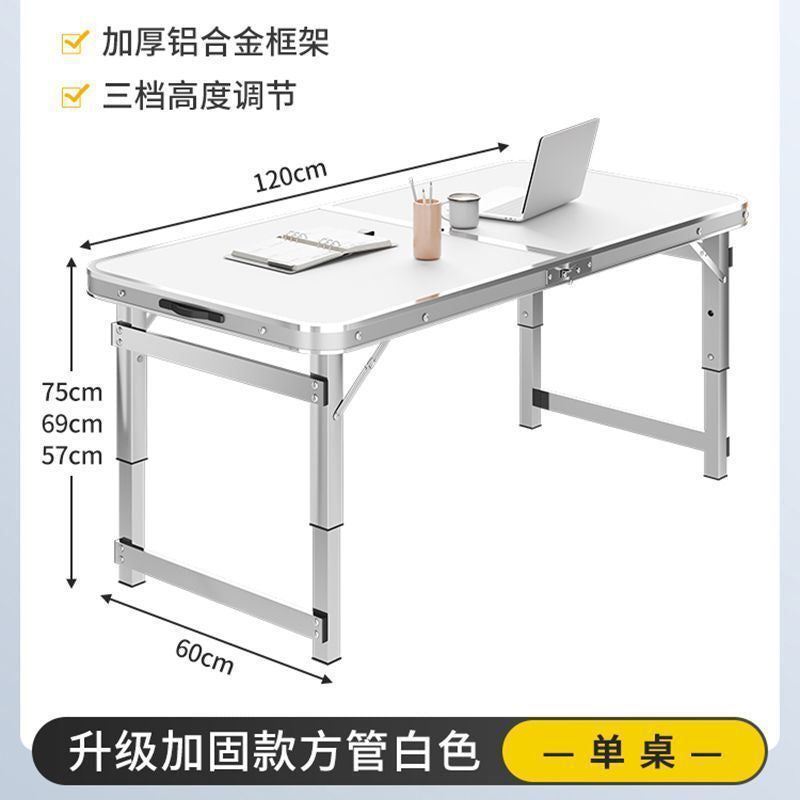 Aluminum alloy night market stall small table portable simple stall barbecue household table and chairs outdoor folding table