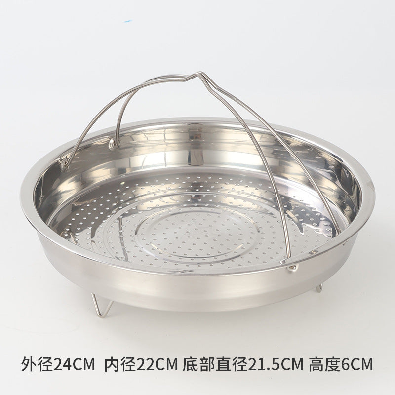 New 316 stainless steel double handle steaming tray - multi-purpose steamer insert for home kitchen rice cookers - wholesale