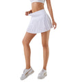 Yoga skirt - loose fit, breathable a-line badminton skirt - anti-exposure pleated fitness golf tennis skirt for women