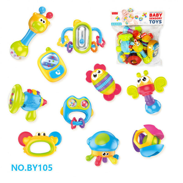 Cross-border export  baby toys 0-1 years old hand rattle intellectual development enlightenment baby soothing DIY set