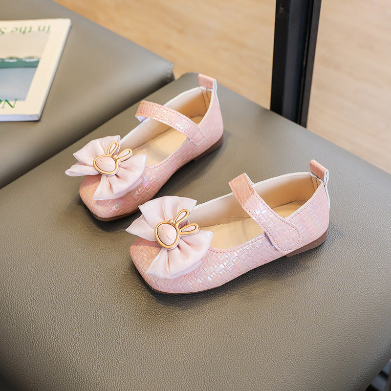 Girls' leather shoes -  spring new arrivals: versatile and stylish princess shoes for little girls, perfect for spring and autumn