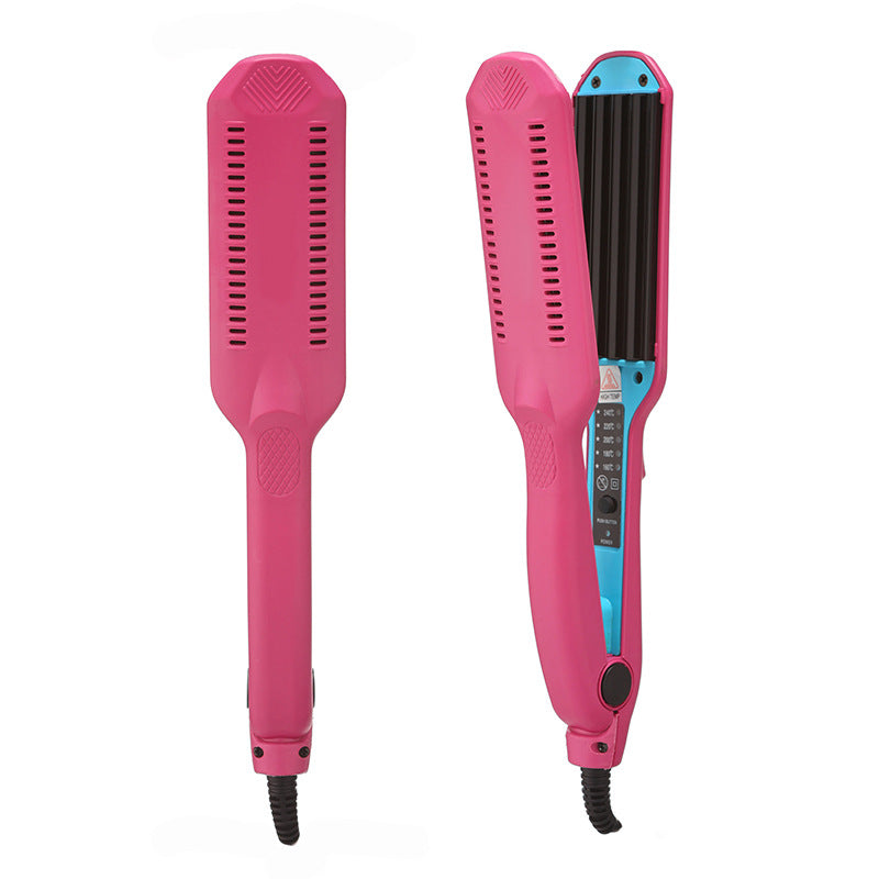 Factory direct sales straight plate clip temperature-adjustable electric splint lazy hair straightener corn silk splint fluffy corn perm does not damage hair