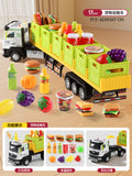 Play house large alloy transport truck large truck toy boy artificial engineering trailer kids car model