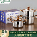 wholesale gift soup pot steaming pot food grade stainless steel for home stove neutral kitchen thickened soup hot pot