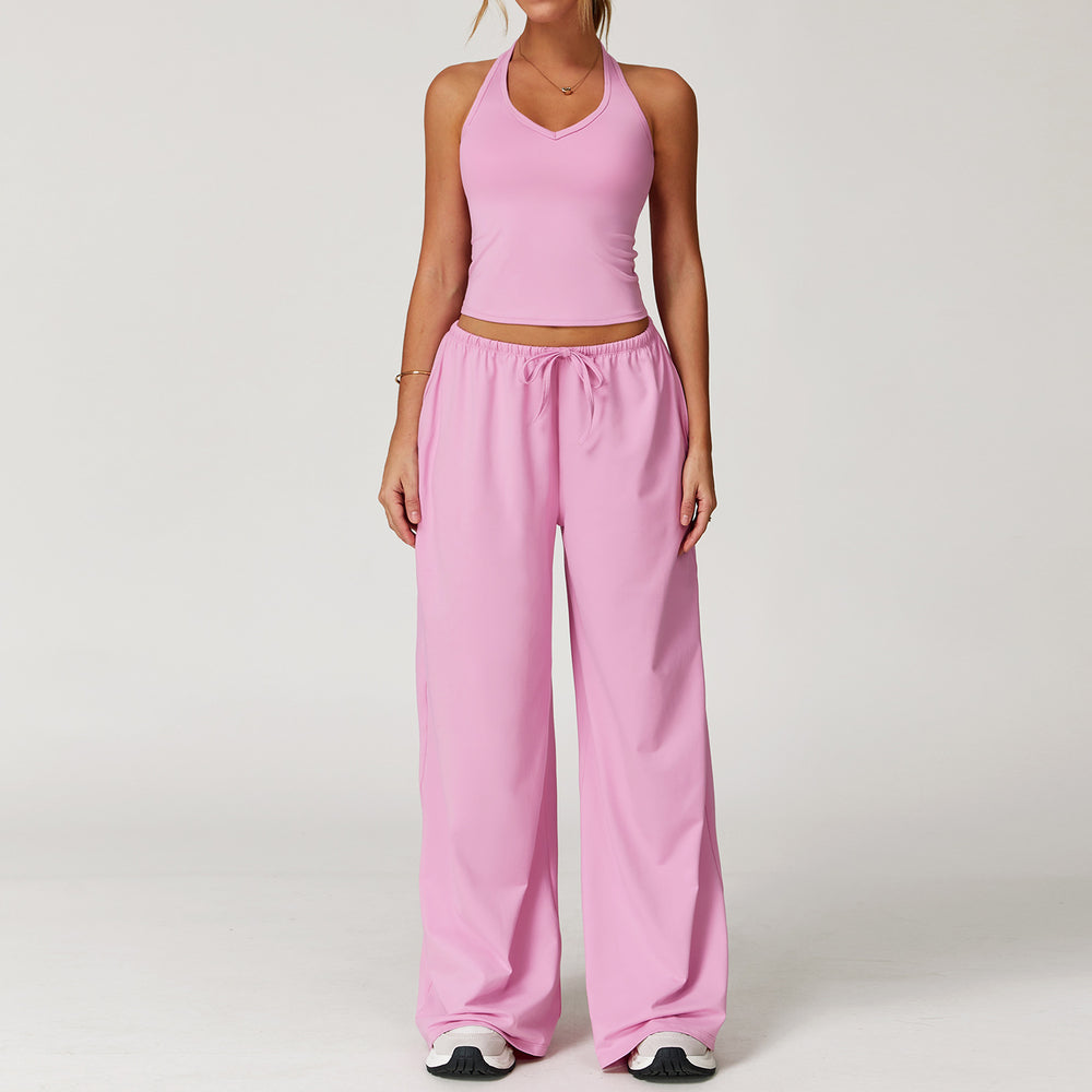 fall/winter new arrival: brushed yoga set - quick-dry, beautiful back tank top, activewear set for women - casual running & fitness