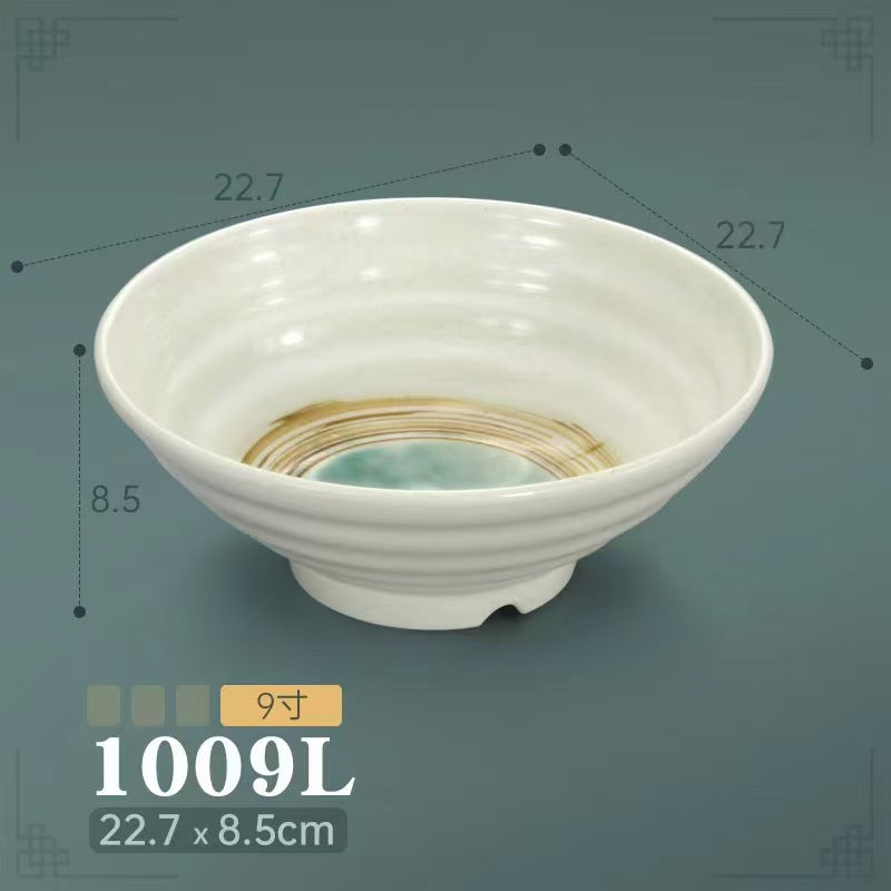 Melamine hot pot side dish plate beef plate imitation porcelain sushi plate korean style barbecue dish plate palace style hotel bowl and dish suit