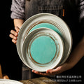 Japanese retro ceramic plate creative steak plate hotel commercial western food plate for home rice plate vegetable flat plate wholesale