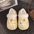 2025 cotton slippers - removable & washable, women's winter home & outdoor wear, thick sole, closed heel, fleece-lined, cartoon design, warm & cozy
