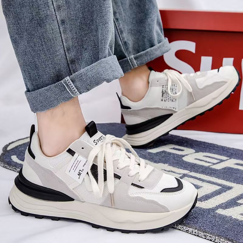 Popular men's shoes winter2025new arrivalmen breathable sports casualeasiest for matchthick solewaffle dad trendy shoes