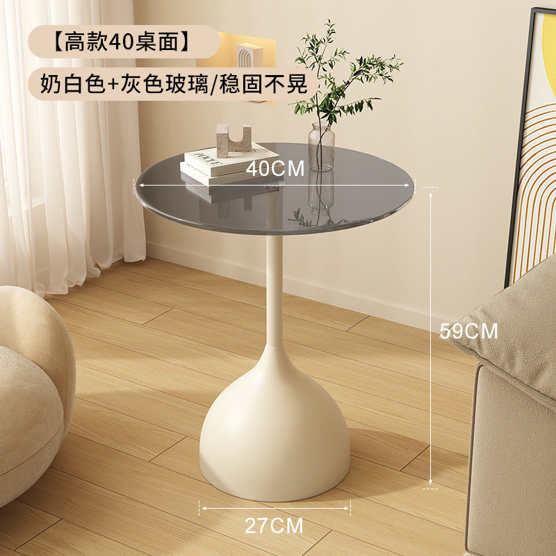 Influencer-approved iron side table - mini coffee table, bedside table, minimalist modern small round table, living room storage shelf