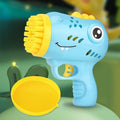 Semi-automatic-36-hole dinosaur bubble machine [without water] blue