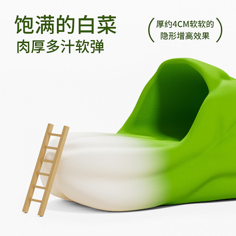 Creative cartoon cabbage slippers women's summer indoor home eva soft sole non-slip outdoor wearable couple's sandals