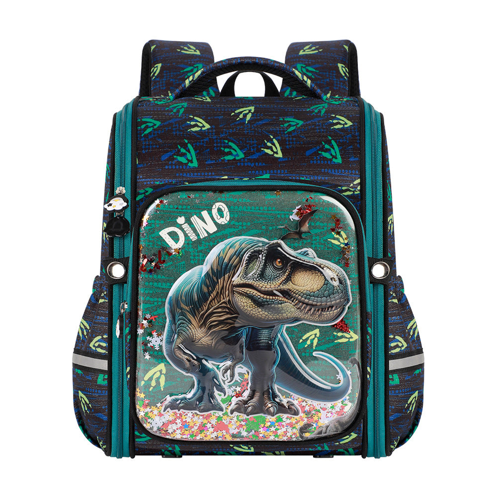 New arrival primary school student schoolbag for men and women all-in-one double-layer hard shell spine protection and burden reduction schoolbag