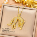 [titanium steel] fashionnew arrivalstylish leopard necklace light luxury fashion high-end full diamond cross-border clavicle chain accessories