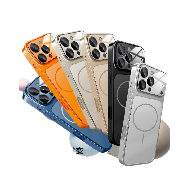 Suitable for iphone 17pro mobile phone case, which instantly turns into a 17-inch large window, original frosted corning glass magnetic suction for iphone 11