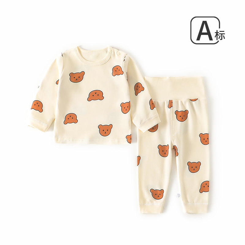 Baby intimates0~4 years old baby pajamas high waist belly protection spring & fall style boys and girls autumn clothes and long pants suit bottom