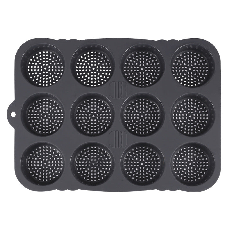 amazon food-grade silicone burger mold 12-hole bread baking pan easy release kitchen baking tool