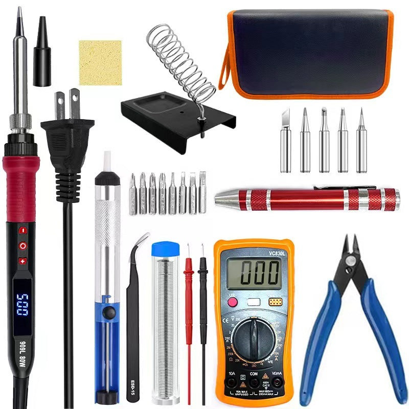 Cross-border special supply of digital display electric soldering iron 80W909L constant temperature adjustable temperature iron experimental computer welding electric iron sleeve