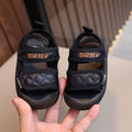 Korean style fashion baby first walker shoes, comfortable soft sole lightweight sandals for boys and girls, toddler closed-toe sandals with toe protection, beach shoes