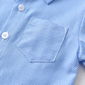 Export children's clothing boys' formal wear kids' suit boy's short-sleeved shirt emcee performance costume flower girl baby's first birthday outfit