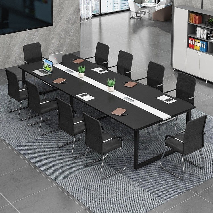 Modern simple conference bench table company negotiation office desk employee training bench workstation meeting table